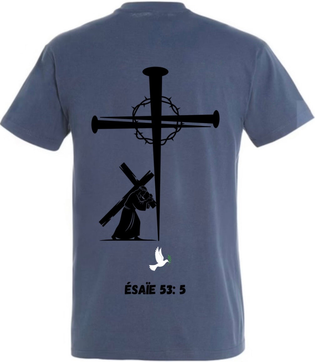 T-Shirt ‘’CROIX CLOU’’ Ésaïe 53:5