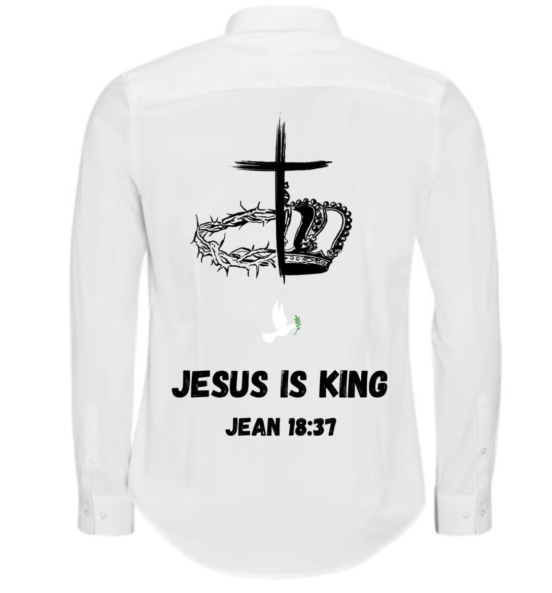 Chemise ‘’JESUS IS KING ‘’ Jean 18:37
