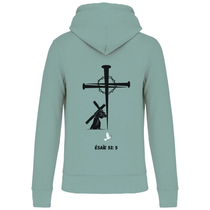 Sweat à capuche"CROIX CLOU" Ésaie 53:5