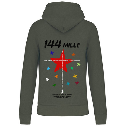 Sweat à capuche "144 MILLE " Apocalypse de Jean 7