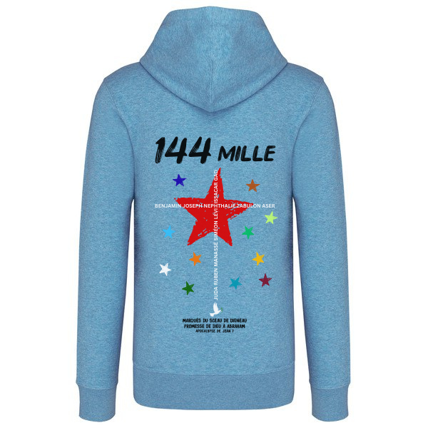 Sweat à capuche "144 MILLE " Apocalypse de Jean 7
