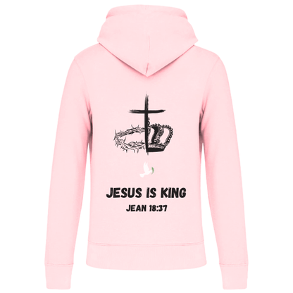 Sweat à capuche "JESUS IS KING " Jean 18:37