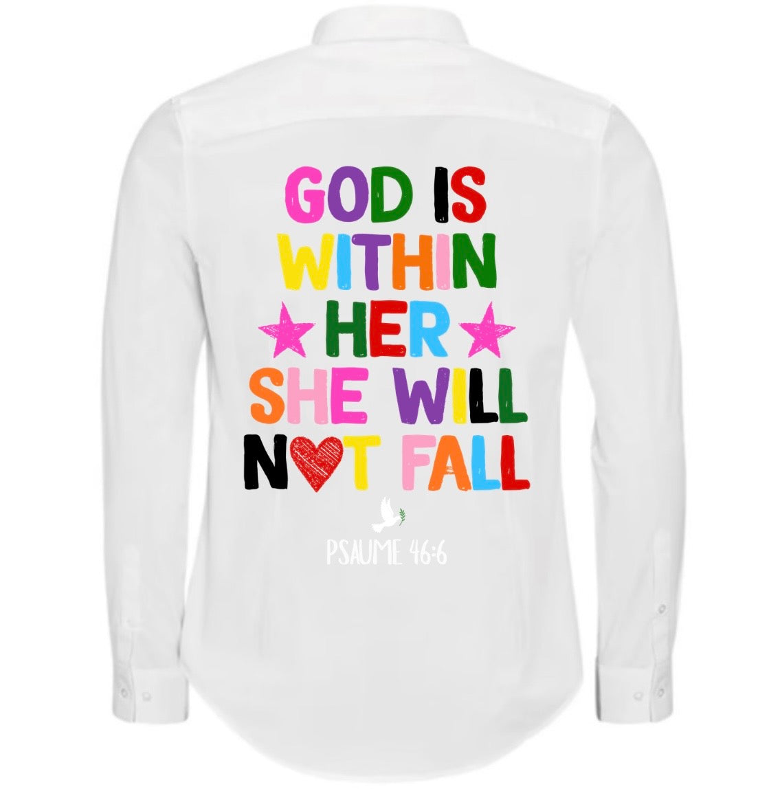 Chemise ‘’GOD IS WITHIN HER’’ Psaume 46:6