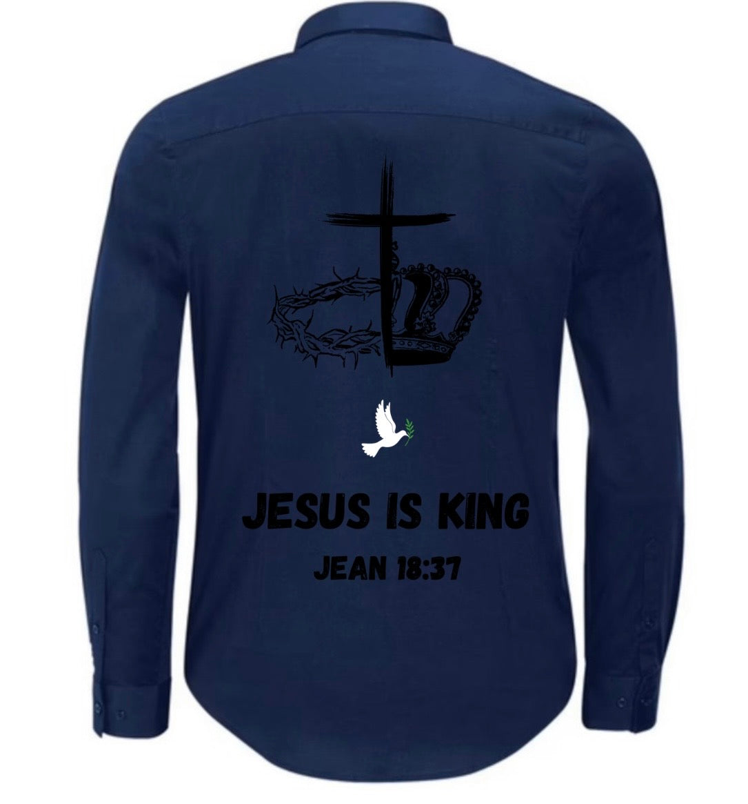 Chemise ‘’JESUS IS KING ‘’ Jean 18:37