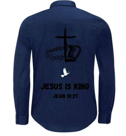 Chemise ‘’JESUS IS KING ‘’ Jean 18:37