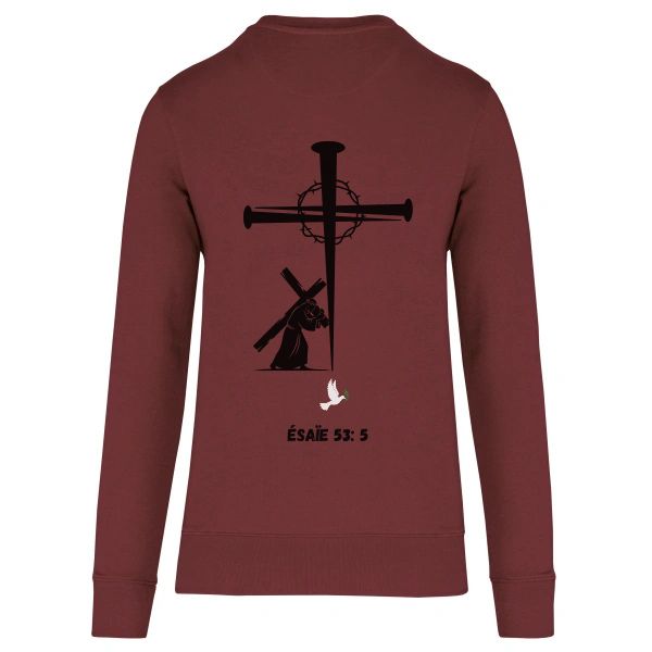 Sweat "CROIX CLOU" Ésaïe 53:5