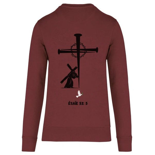 Sweat "CROIX CLOU" Ésaïe 53:5