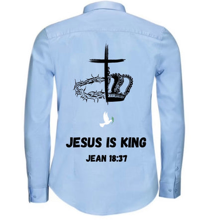 Chemise ‘’JESUS IS KING ‘’ Jean 18:37